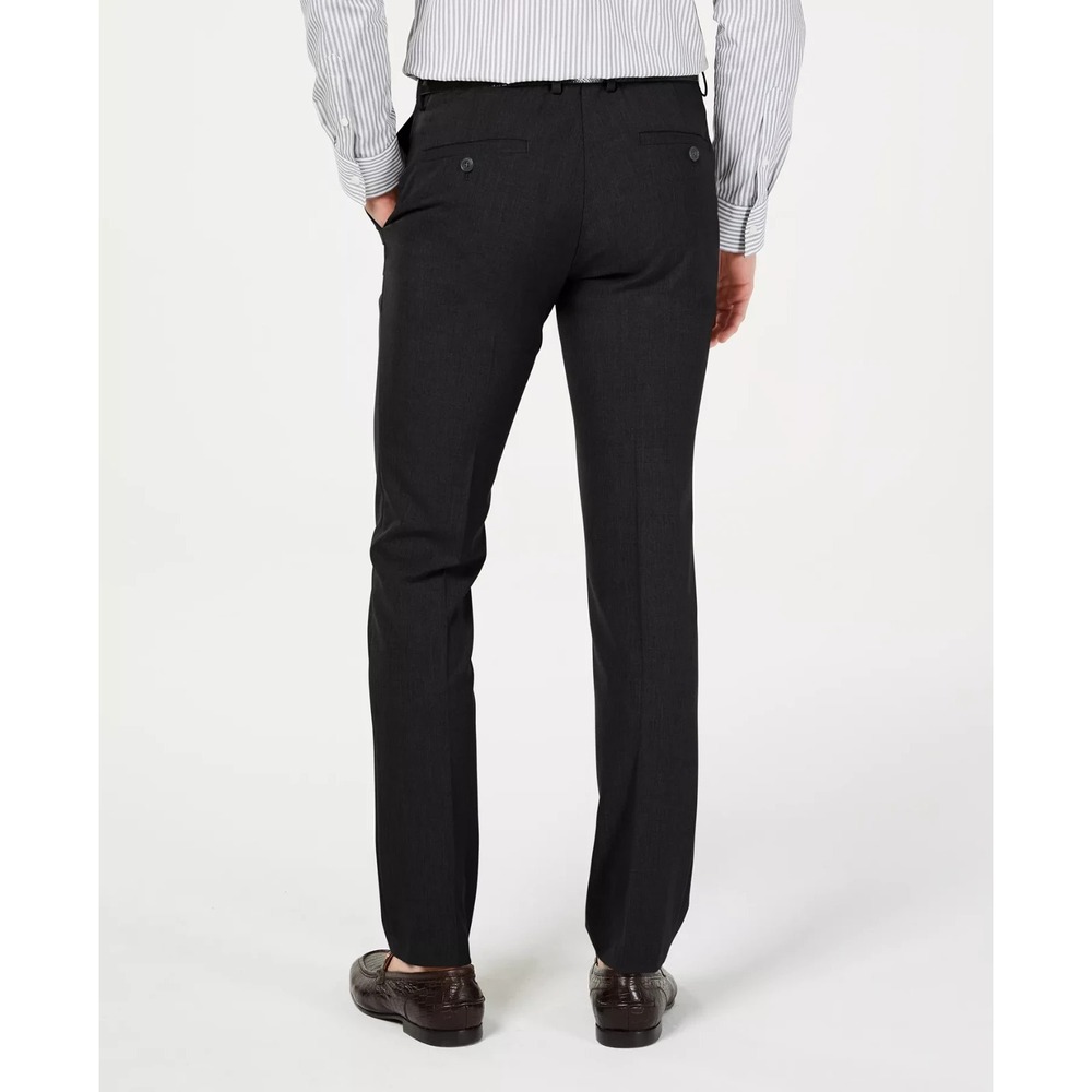 Kenneth Cole Mens Slim fit Dress Pants 32W 34L Black Shadow Texure